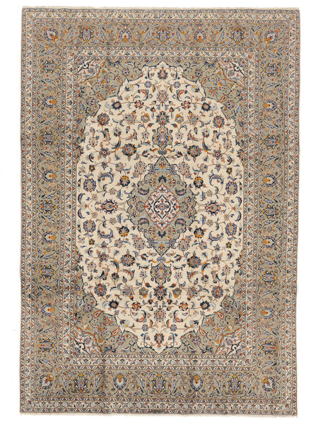  Persian Keshan Fine Rug 236X344 Brown/Beige Carpetvista