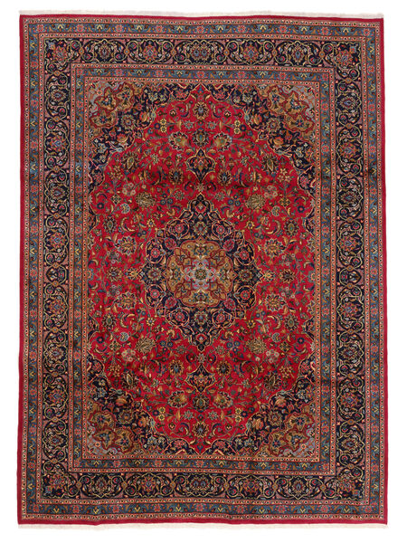 251X340 Kashmar Matta Orientalisk Mörkröd/Svart Stor (Ull, Persien/Iran) Carpetvista