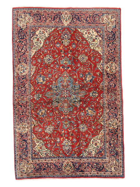 130X208 Tappeto Orientale Saruk Fine Rosso Scuro/Marrone (Lana, Persia/Iran) Carpetvista