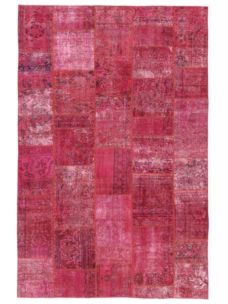 Tapete Persa Patchwork 199X304 Vermelho Escuro/Vermelho (Lã, Pérsia/Irão)