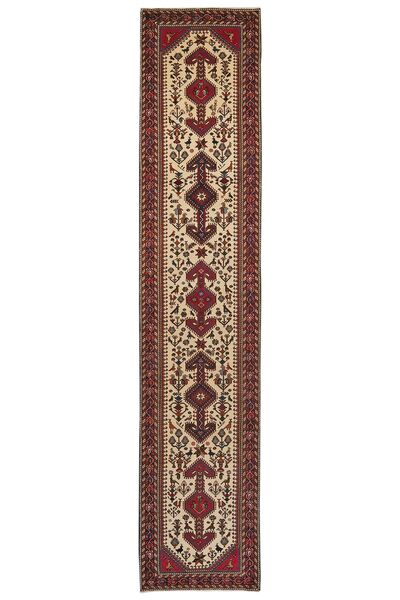  Oriental Abadeh Rug 83X395 Runner
 Black/Brown Wool, Persia/Iran