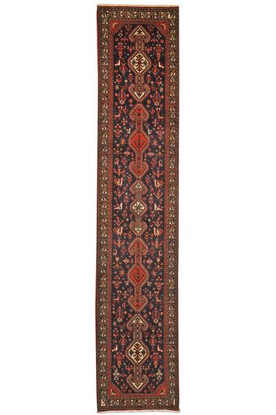 79X394 Abadeh Rug Oriental Runner
 Black/Dark Red (Wool, Persia/Iran)