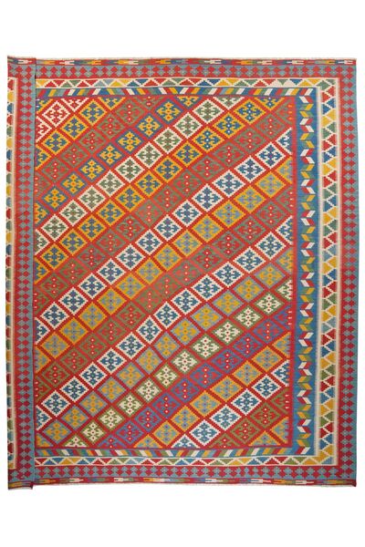 Koberec Orientální Kilim Qashqai 316X355 Tmavě Červená/Hnědá Velký ( Persie/Írán)