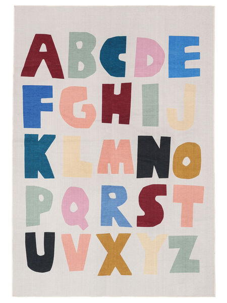 Kitchen Rug
 Alphabet 160X230 Cotton Light Grey/Multicolor