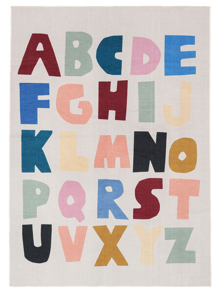 Kitchen Rug
 Alphabet 140X200 Cotton Light Grey/Multicolor