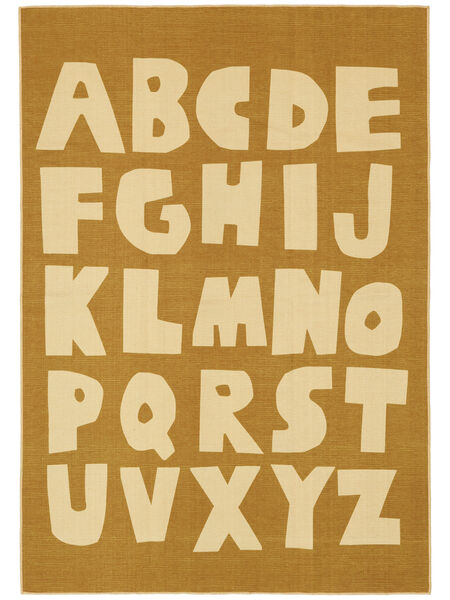 Kitchen Rug
 Alphabet 100X160 Cotton Mustard Yellow/Light Yellow