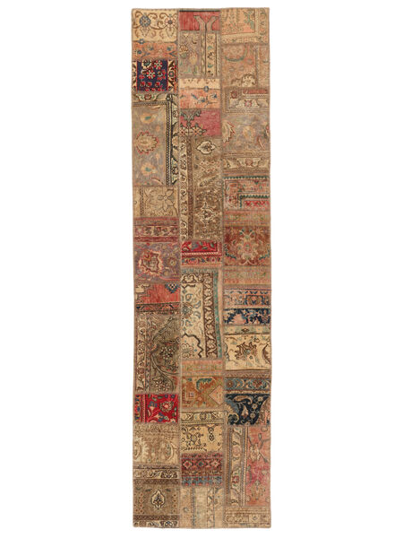 Tappeto Persiano Patchwork 82X312 Passatoie Marrone/Arancione (Lana, Persia/Iran)