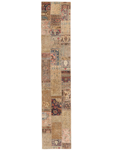  Persisk Patchwork Matta 82X413 Brun/Orange Carpetvista