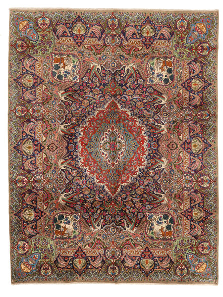 Alfombra Oriental Kashmar Fine 298X388 Rojo Oscuro/Marrón Grande (Lana, Persia/Irán)