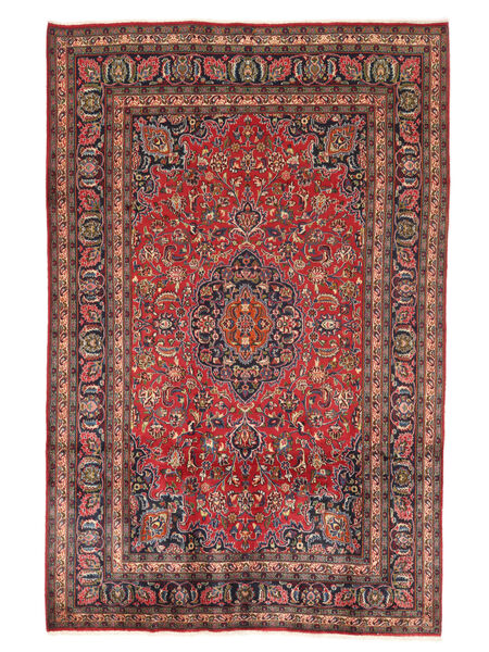  Persisk Mashad Teppe 190X293 Mørk Rød/Svart Carpetvista