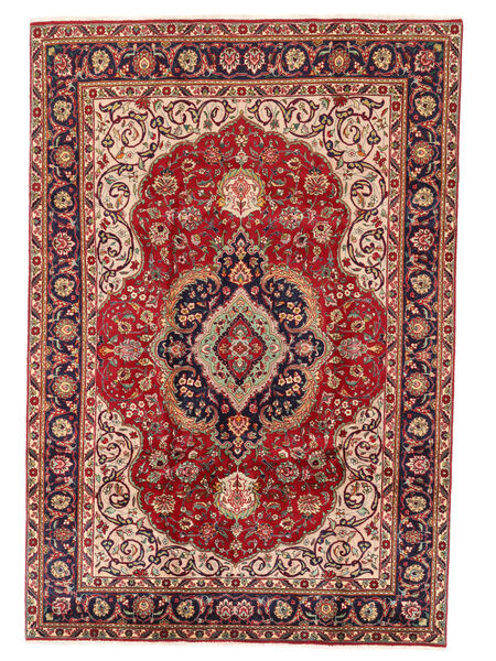  Tabriz Tepih 200X291 Perzijski Vuneni Tamno Crvena/Braon Sag Carpetvista