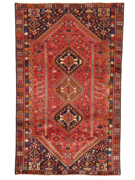 184X295 Ghashghai Fine Matta Orientalisk Mörkröd/Svart (Ull, Persien/Iran) Carpetvista