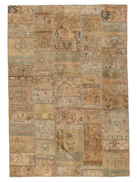 Tappeto Patchwork 170X242 Marrone/Arancione (Lana, Persia/Iran)