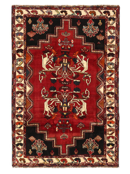  190X285 Ghashghai Fine Covor Dark Red/Negru Persia/Iran
 Carpetvista