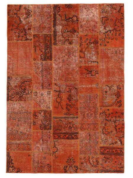 Patchwork Rug 175X252 Dark Red/Red Wool, Persia/Iran Carpetvista