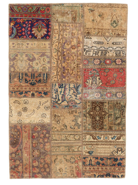  102X152 Patchwork Szőnyeg Barna/Narancssárga Perzsia/Irán
 Carpetvista