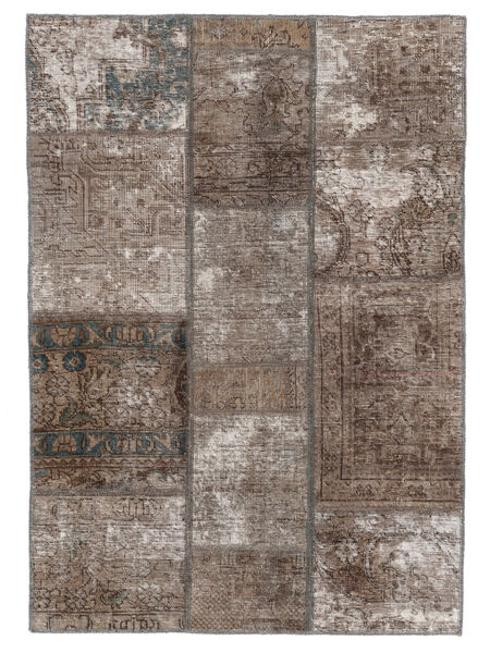  Patchwork Tepih 106X151 Vintage Perzijski Vuneni Braon/Crna Mali Sag Carpetvista