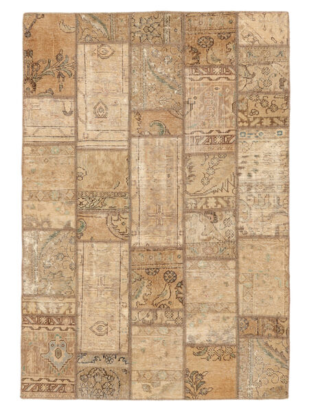  Persisk Patchwork Teppe 140X202 Brun/Oransje (Ull, Persia/Iran)