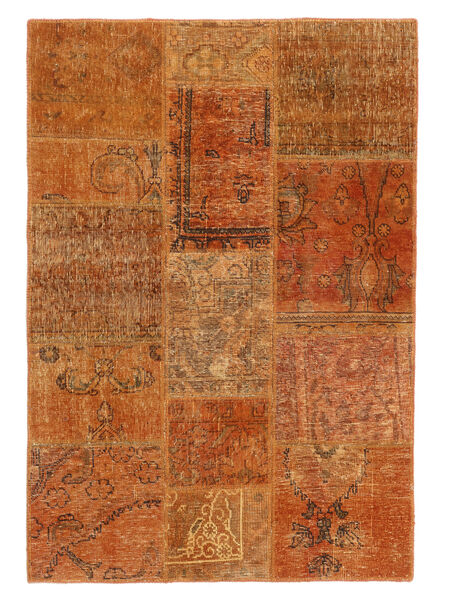  106X154 Patchwork Matta Brun/Mörkröd Persien/Iran Carpetvista