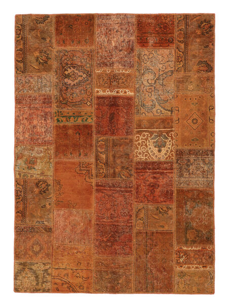  145X202 Patchwork Teppe Brun/Mørk Rød Persia/Iran Carpetvista