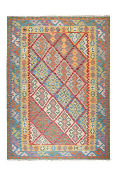 260X357 Tappeto Orientale Kilim Qashqai Arancione/Verde Grandi ( Persia/Iran)