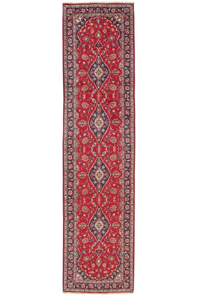  Kashan Covor 80X326 Persan Lână Dark Red/Roşu Mic