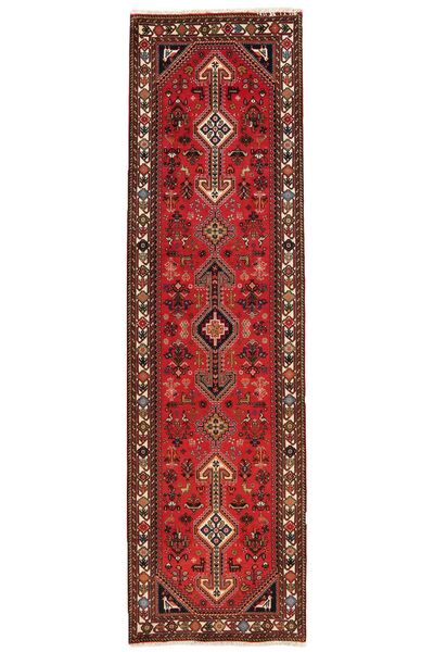  Oriental Abadeh Rug 81X309 Runner
 Dark Red/Black Wool, Persia/Iran