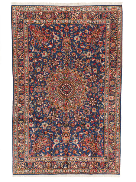  Persian Moud Sherkat Farsh Rug 202X309 Dark Red/Black Carpetvista