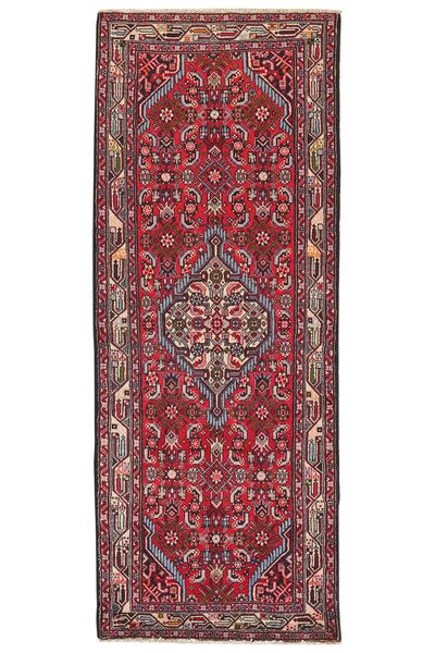 76X200 Asadabad Orientalisk Hallmatta Mörkröd/Svart (Ull, Persien/Iran)