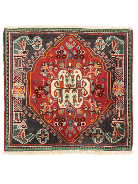 Ghashghai Fine Teppich 62X66 Quadratisch Dunkelrot/Schwarz Wolle, Persien/Iran Carpetvista