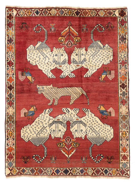  Persialainen Ghashghai Fine Matot Matto 124X165 Tummanpunainen/Ruskea (Villa, Persia/Iran)