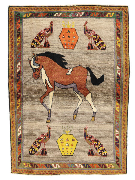  109X155 Ghashghai Fine Vloerkleed Bruin/Oranje Perzië/Iran Carpetvista