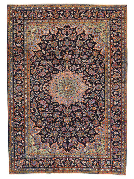 220X309 Najafabad Vloerkleed Oosters Zwart/Bruin (Wol, Perzië/Iran) Carpetvista