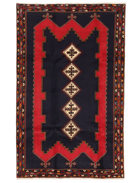  Afshar/Sirjan Covor 182X291 Persan Lână Negru/Dark Red Carpetvista