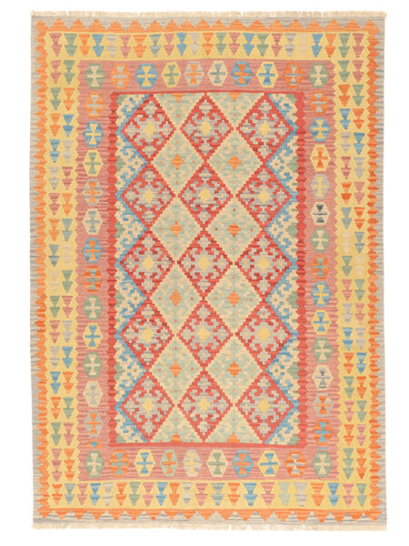  Perzsa Kilim Qashqai Szőnyeg 207X296 Bézs/Narancssárga Carpetvista