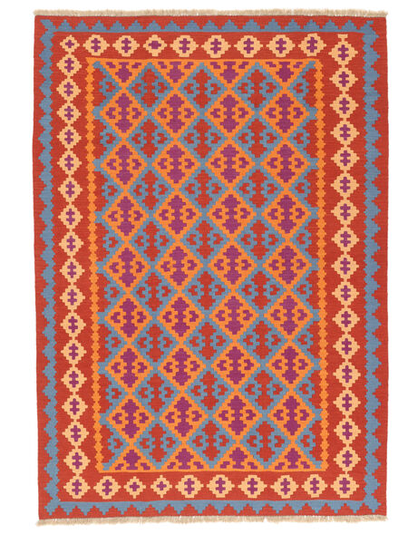 174X246 Tappeto Orientale Kilim Ghashghai Rosso Scuro/Rosso ( Persia/Iran) Carpetvista