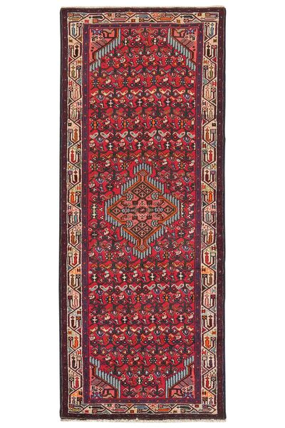 76X193 Alfombra Asadabad Oriental De Pasillo Rojo Oscuro/Negro (Lana, Persia/Irán)