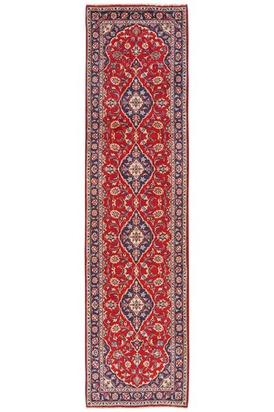  Kashan Covor 79X312 Persan Lână Dark Red/Roşu Mic