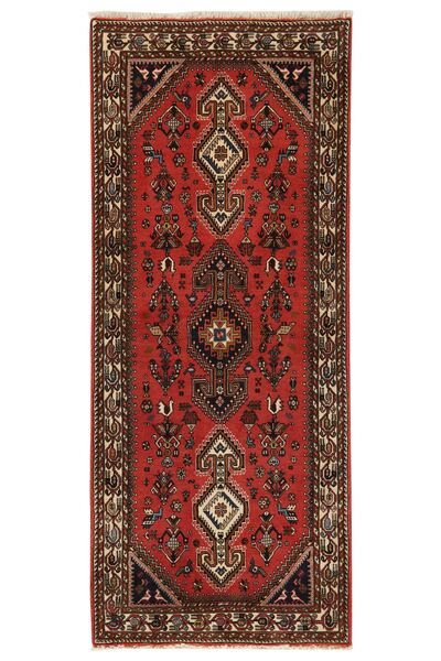 Tappeto Orientale Abadeh 78X198 Passatoie Nero/Rosso Scuro (Lana, Persia/Iran)