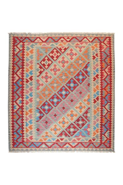 Alfombra Kilim Qashqai 263X292 Marrón/Rojo Oscuro Grande ( Persia/Irán)