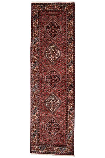 Bidjar Teppich 86X297 Läufer Dunkelrot/Schwarz Wolle, Persien/Iran