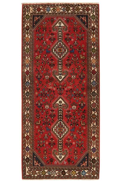  Persian Abadeh Rug 83X188 Runner
 Dark Red/Black (Wool, Persia/Iran)