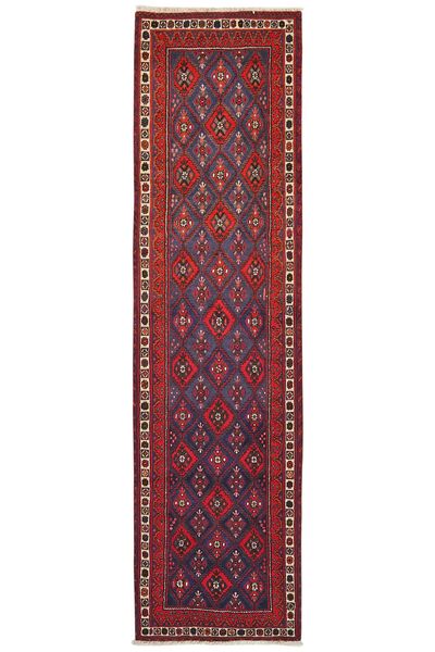 79X298 Alfombra Oriental Afshar De Pasillo Rojo Oscuro/Negro (Lana, Persia/Irán)