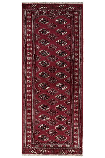  81X199 Turkaman Rug Runner
 Black/Dark Red Persia/Iran