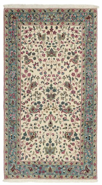 90X160 Kerman Teppich Orientalischer Dunkelgelb/Beige (Wolle, Persien/Iran)