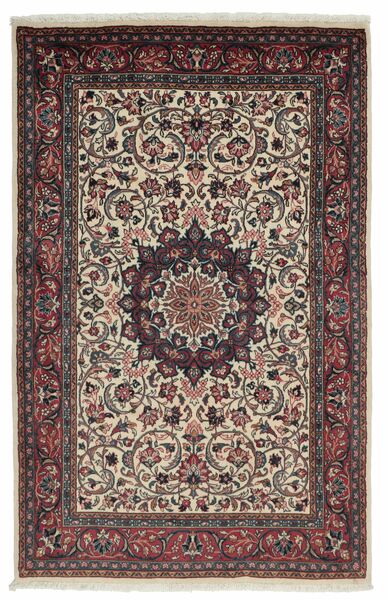  102X160 Sarouk Vloerkleed Zwart/Donkerrood Perzië/Iran