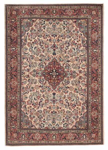 Alfombra Sarouk 106X152 Marrón/Rojo Oscuro (Lana, Persia/Irán)