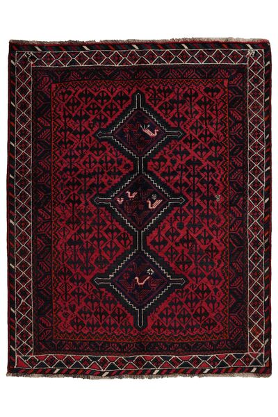  Orientalischer Qashqai Teppich 162X202 Schwarz/Dunkelrot Wolle, Persien/Iran