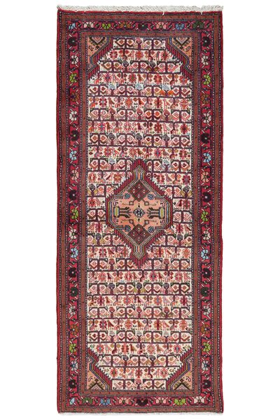 79X195 Asadabad Teppich Orientalischer Läufer Dunkelrot/Schwarz (Wolle, Persien/Iran)