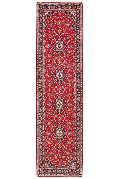 81X302 Tapete Oriental Kashan Passadeira Vermelho Escuro/Preto (Lã, Pérsia/Irão)